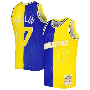 Accattivante Chris Mullin Golden State Warriors Hardwood Classics 1993/94 Split Swingman Jersey Royal/Gold  per i veri fan