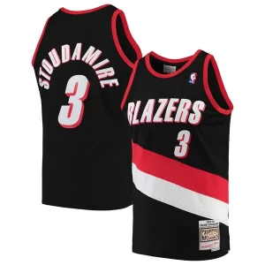 Accattivante Damon Stoudamire Portland Trail Blazers 1999/00 Hardwood Classics Swingman Jersey Black  per i veri fan