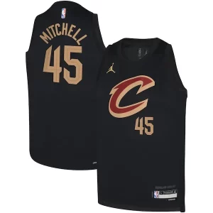 Accattivante Donovan Mitchell Cleveland Cavaliers Jordan Brand Youth Swingman Jersey Statement Black  per i veri fan