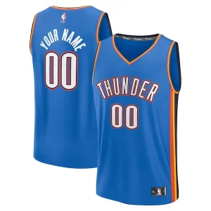 Meraviglioso Fantastico Oklahoma City Thunder Fast Break Custom Replica Jersey Icon Edition Blue  per i veri fan