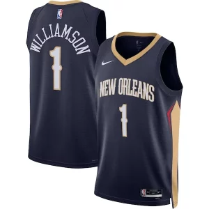 Accattivante Elegante Zion Williamson New Orleans Pelicans Nike Unisex Swingman Jersey Icon Edition Navy/White  per i veri fan