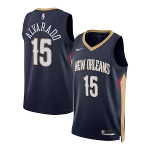 Meraviglioso Jose Alvarado New Orleans Pelicans Nike Unisex Swingman Jersey Association Edition Navy  per i veri fan