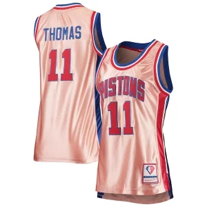 Accattivante Isiah Thomas Detroit Pistons Women's 75th Anniversary Rose Gold 1982 Swingman Jersey Pink  per i veri fan