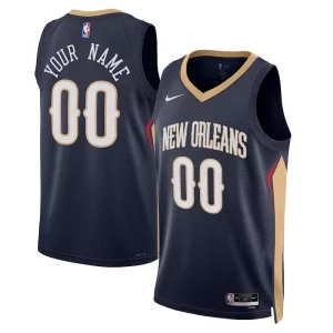 Accattivante New Orleans Pelicans Nike Unisex 2022/23 Swingman Custom Jersey Navy Icon Edition  per i veri fan