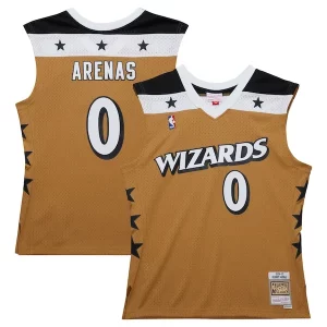 Accattivante Ottimo Robusto Gilbert Arenas Washington Wizards 2006/07 Hardwood Classics Swingman Jersey Gold  per i veri fan