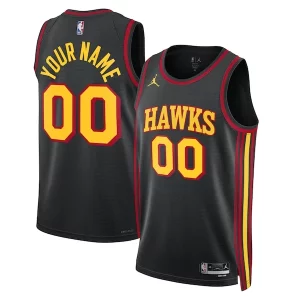 Accattivante Resistente Atlanta Hawks Jordan Brand Unisex 2022/23 Swingman Custom Jersey Statement Edition Black  per i veri fan