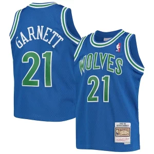 Accattivante Resistente Kevin Garnett Minnesota Timberwolves Youth 1995 96 Hardwood Classics Swingman Jersey Blue  per i veri fan