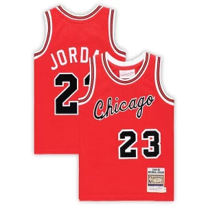 Accattivante Resistente Michael Jordan Chicago Bulls Toddler Hardwood Classics 1984/85 Authentic Swingman Jersey Red  per i veri fan