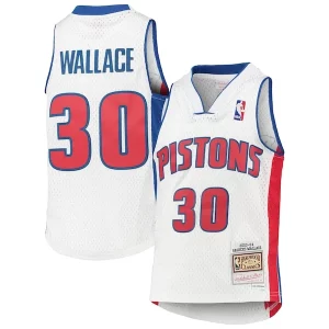 Accattivante Splendido Rasheed Wallace Detroit Pistons Youth 2003/04 Hardwood Classics Swingman Jersey White  per i veri fan