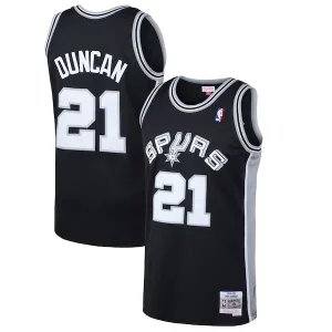 Accattivante Tim Duncan San Antonio Spurs 1998/99 Hardwood Classics Swingman Jersey Black  per i veri fan