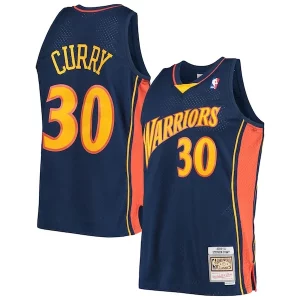 Attraente Accattivante Pratico Stephen Curry Golden State Warriors Hardwood Classics Swingman Jersey Navy/White  per i veri fan