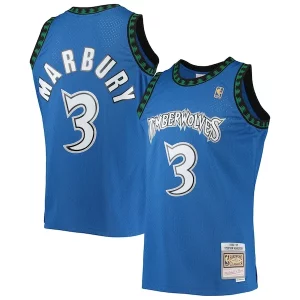 Attraente Accattivante Stephon Marbury Minnesota Timberwolves 1996/97 Hardwood Classics Swingman Jersey Blue  per i veri fan