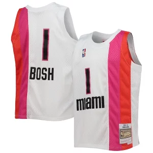 Attraente Chris Bosh Miami Heat Youth 2011/12 Hardwood Classics Swingman Jersey White  per i veri fan