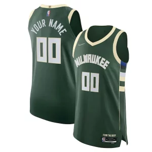 Attraente Comodo Milwaukee Bucks Nike 2021/22 Diamond Authentic Custom Jersey Icon Edition Hunter Green  per i veri fan