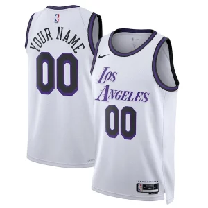 Attraente Los Angeles Lakers Nike Unisex 2022/23 Swingman Custom Jersey City Edition White  per i veri fan