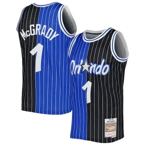 Attraente Robusto Sofisticato Tracy McGrady Orlando Magic Hardwood Classics 2003/04 Split Swingman Jersey Blue/Black  per i veri fan