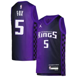 Attraente Sofisticato Trendy De'Aaron Fox Sacramento Kings Jordan Brand Youth Swingman Jersey Statement Edition Purple  per i veri fan