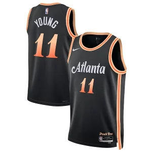 Attraente Trae Young Atlanta Hawks Nike Unisex 2022/23 Swingman Jersey City Edition Black  per i veri fan
