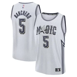 Attraente Trendy Paolo Banchero Orlando Magic Youth 2024/25 Fast Break Player Jersey City Edition Silver  per i veri fan