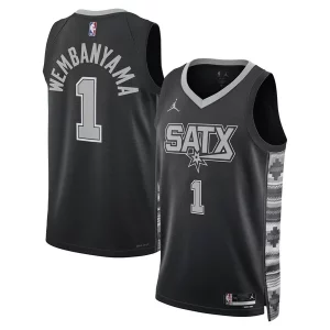 Attraente Victor Wembanyama San Antonio Spurs Jordan Brand Unisex Swingman Jersey Statement Edition Black  per i veri fan