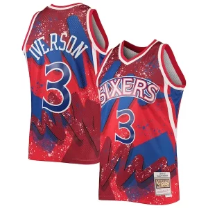 Bellissimo Allen Iverson Philadelphia 76ers Hardwood Classics 1996/97 Hyper Hoops Swingman Jersey Red  per i veri fan