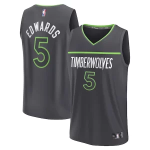 Bellissimo Anthony Edwards Minnesota Timberwolves Youth Fast Break Replica Player Jersey Statement Edition Anthracite  per i veri fan