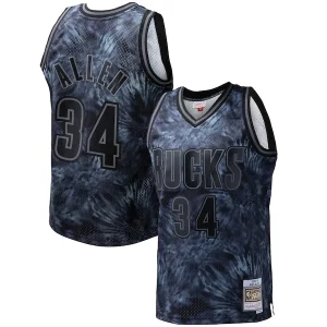 Bellissimo Attraente Ray Allen Milwaukee Bucks Hardwood Classics 1996/97 Tie Dye Swingman Jersey Black  per i veri fan