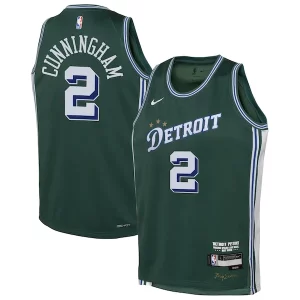 Bellissimo Cade Cunningham Detroit Pistons Nike Youth 2022/23 Swingman Jersey City Edition Green  per i veri fan