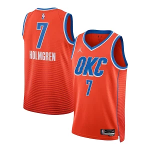 Lussuoso Chet Holmgren Oklahoma City Thunder Jordan Brand Unisex Swingman Jersey Statement Edition Orange  per i veri fan