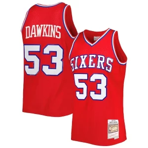 Bellissimo Eccezionale Trendy Darryl Dawkins Philadelphia 76ers Hardwood Classics 1979/80 Swingman Jersey Red  per i veri fan