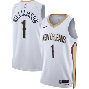 Bellissimo Meraviglioso Classico Zion Williamson New Orleans Pelicans Nike Unisex Swingman Jersey Association Edition White/Navy  per i veri fan