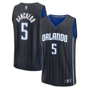 Bellissimo Paolo Banchero Orlando Magic Fast Break Replica Player Jersey Icon Edition Black  per i veri fan