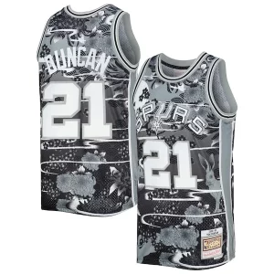 Bellissimo Raffinato Splendido Tim Duncan San Antonio Spurs 1998/99 Hardwood Classics Lunar New Year Swingman Jersey Silver  per i veri fan
