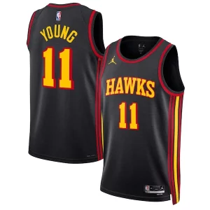 Bellissimo Robusto Stupendo Trae Young Atlanta Hawks Jordan Brand Unisex Swingman Jersey Statement Edition Black  per i veri fan