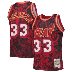 Carino Alonzo Mourning Miami Heat Hardwood Classics 1996/97 Lunar New Year Swingman Jersey Red  per i veri fan