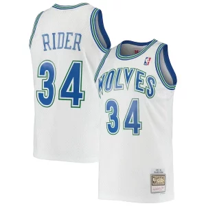 Carino Delizioso Isaiah Rider Minnesota Timberwolves 1995/96 Hardwood Classics Swingman Jersey White  per i veri fan