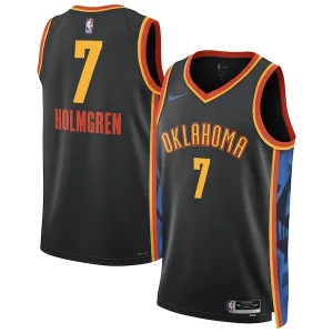 Carino Gorgeous Chet Holmgren Oklahoma City Thunder Nike Unisex 2024/25 Swingman Player Jersey City Edition Black  per i veri fan