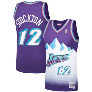 Carino Incantevole Attraente John Stockton Utah Jazz Hardwood Classics Swingman Jersey Purple  per i veri fan