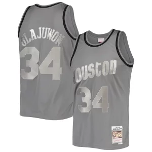 Carino Meraviglioso Resistente Hakeem Olajuwon Houston Rockets Hardwood Classics Retired Player 1993/94 Metal Works Swingman Jersey Charcoal  per i veri fan