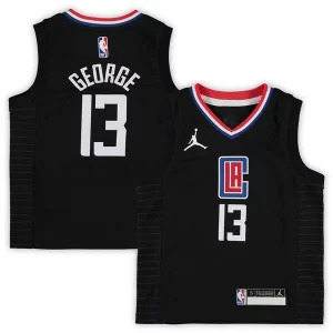 Carino Paul George LA Clippers Jordan Brand Preschool 2020/21 Fast Break Replica Jersey Statement Edition Black  per i veri fan