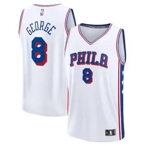 Versatile Raffinato Paul George Philadelphia 76ers Youth Fast Break Replica Player Jersey Association Edition White  per i veri fan