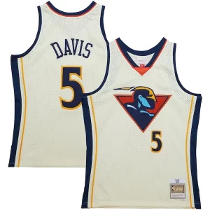 Carino Splendido Bellissimo Baron Davis Golden State Warriors Chainstitch Swingman Jersey Cream  per i veri fan