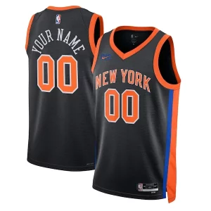 Carino Trendy Lussuoso New York Knicks Nike Unisex 2022/23 Swingman Custom Jersey City Edition Black  per i veri fan