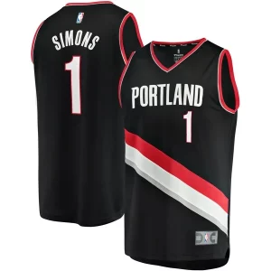 Classico Anfernee Simons Portland Trail Blazers Youth Fast Break Player Jersey Icon Edition Black  per i veri fan