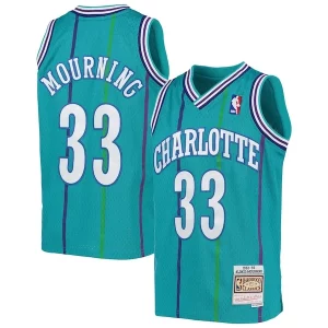 Classico Carino Raffinato Alonzo Mourning Charlotte Hornets Youth 1992/93 Hardwood Classics Swingman Jersey Teal  per i veri fan