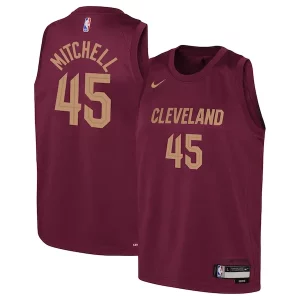 Classico Donovan Mitchell Cleveland Cavaliers Nike Youth Swingman Jersey Icon Edition Wine  per i veri fan