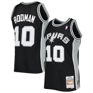 Classico Elegante Dennis Rodman San Antonio Spurs 2001/02 Hardwood Classics Swingman Jersey Black  per i veri fan