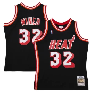 Classico Gorgeous Harold Miner Miami Heat 1992/93 Hardwood Classics Swingman Throwback Jersey Black  per i veri fan