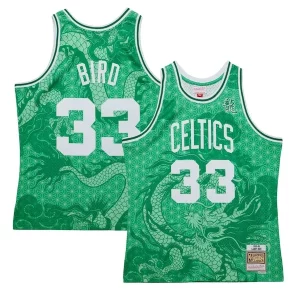 Classico Larry Bird Boston Celtics 1985/86 Hardwood Classics Asian Heritage 6.0 Swingman Throwback Player Jersey Kelly Green  per i veri fan