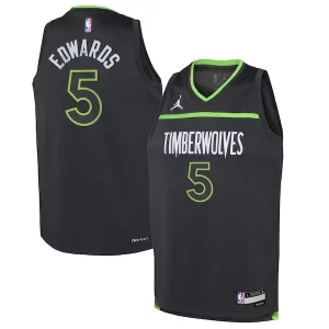 Comodo Anthony Edwards Minnesota Timberwolves Jordan Brand Youth Swingman Jersey Statement Edition Black  per i veri fan